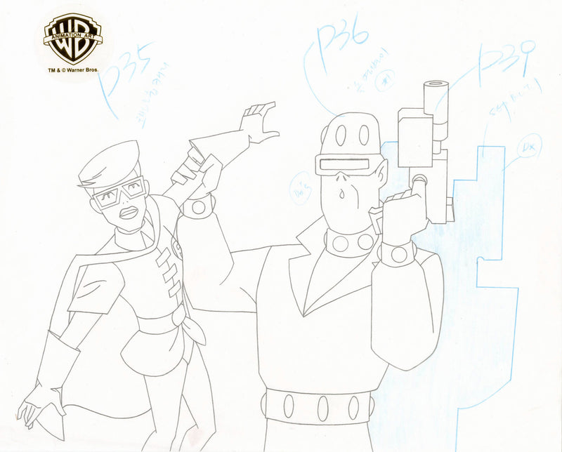 The New Batman Adventures Original Production Drawing: Robin (Carrie Kelley), Mutant