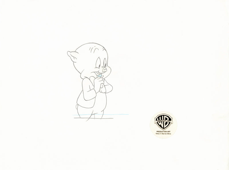 Looney Tunes Original Production Drawing: Porky Pig