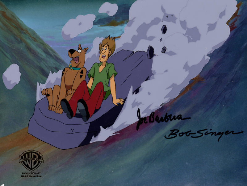 Scooby-Doo and the Alien Invaders Original Production Cel Signed by Bob Singer and Joe Barbera: Scooby-Doo, Shaggy
