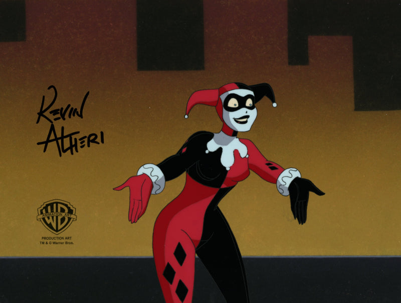 Batman The Animated Series Original Production Cel Signed by Kevin Altieri: Harley Quinn
