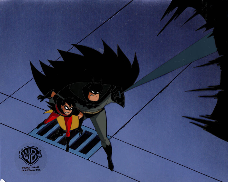 The New Batman Adventures Original Production Cel: Batman, Robin