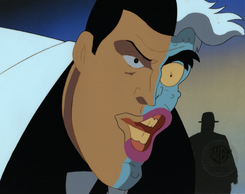 Batman The Animated Series Original Production Cel with Matching Drawing: Two-Face
