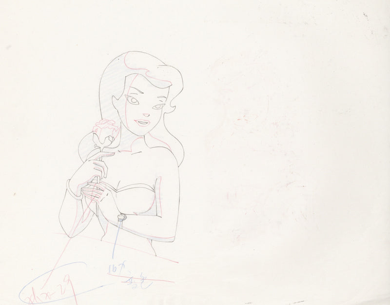 Batman The Animated Series Original Production Drawing: Pamela Isley
