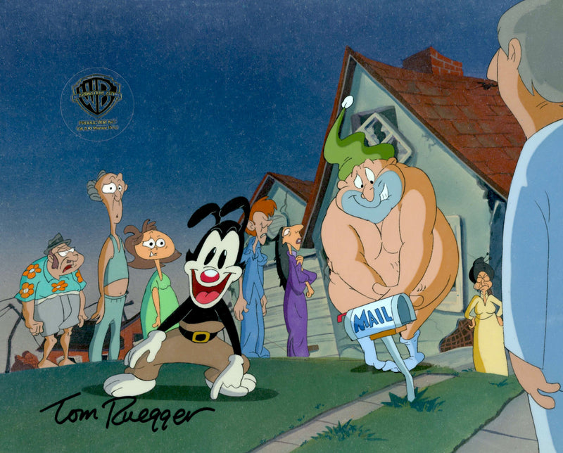 Animaniacs Original Production Cel Signed by Tom Ruegger: Yakko and Ralph