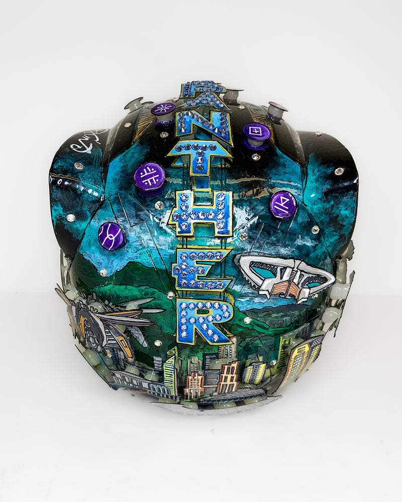 Black Panther Helmet Sculpture