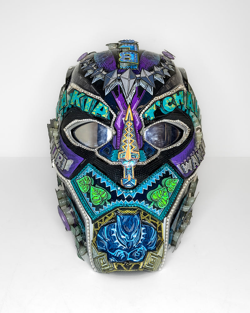 Black Panther Helmet Sculpture