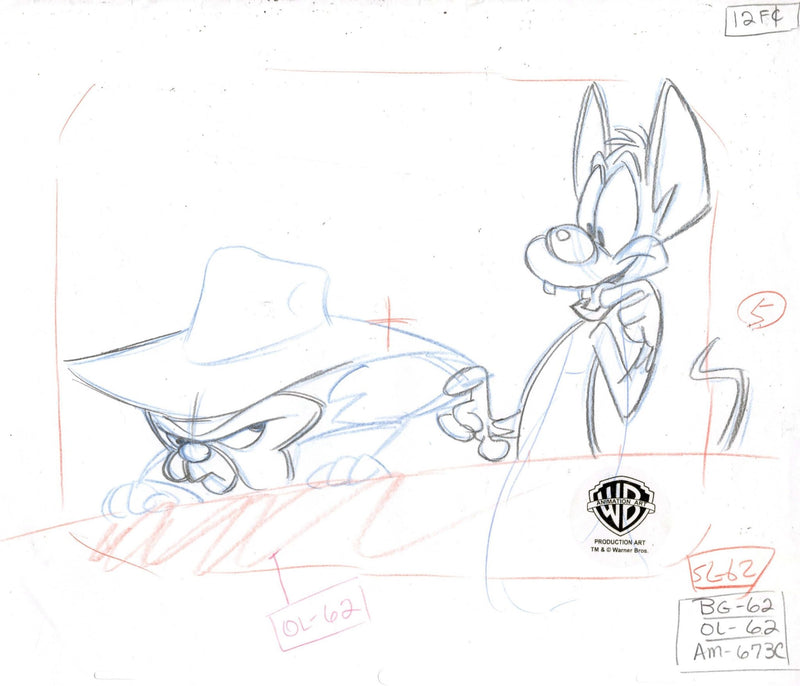 Animaniacs Original Production Drawing: Pinky And Brain - Choice Fine Art