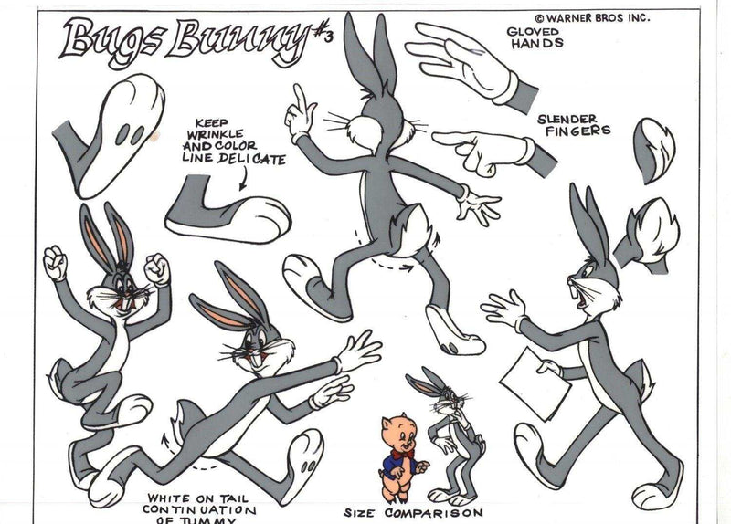 Bugs Bunny Hand-Painted Model Sheet - Choice Fine Art