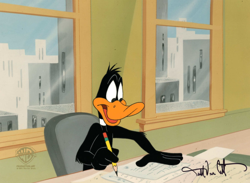 Looney Tunes Original Production Cel Signed by Darrel Van Citters: Daffy Duck - Choice Fine Art