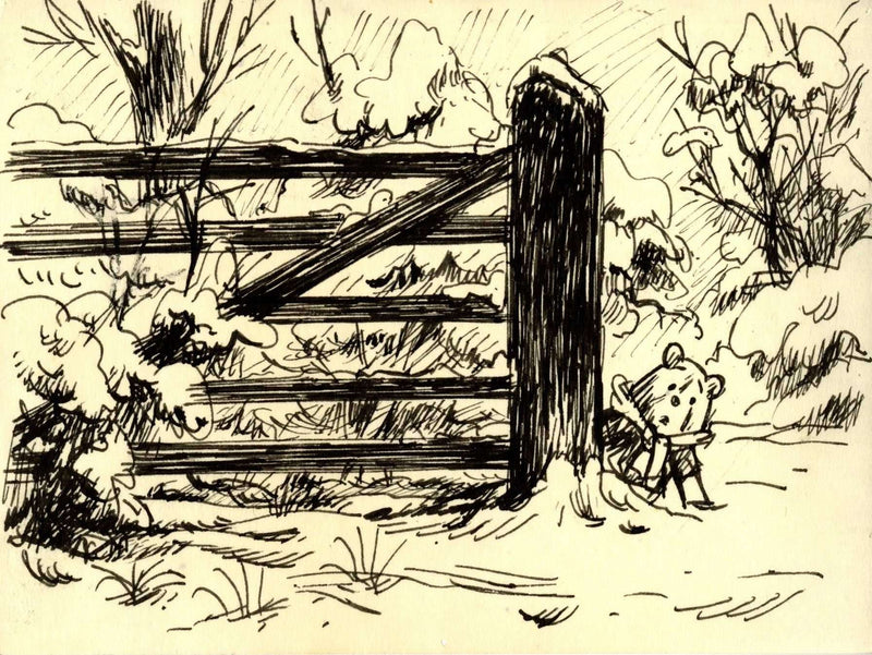 Pooh Original Storyboard Drawing