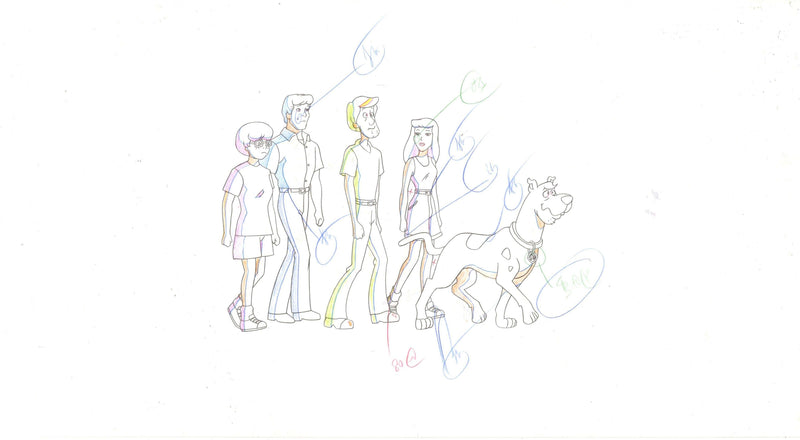 Scooby Doo Original Production Pan Cel With Matching Drawing Original Production Cel with Matching Drawing Hanna Barbera Studio Art 